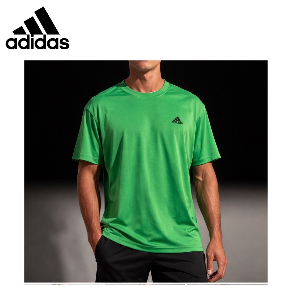 Adidas clima lite neon green short sleeve t-shirt